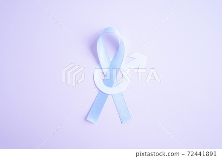 Prostate cancer awareness blue ribbon 72441891