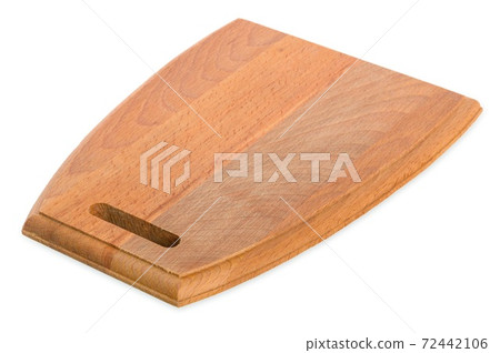 a wooden cutting board on a white background a wooden cutting board on a white background 72442106