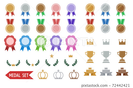 Ranking medal vector illustration set Ranking medal vector illustration set 72442421