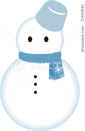 Winter snowman snowman cute illustration material Winter snowman snowman cute illustration material 72443641