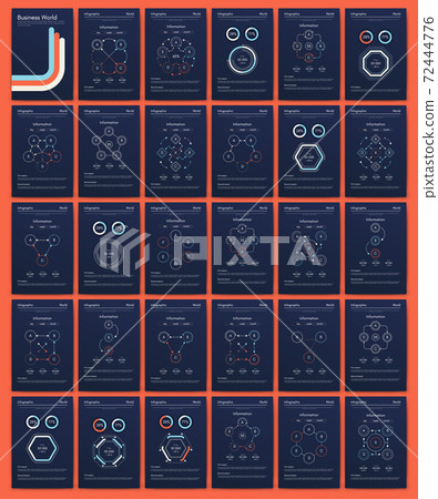 Modern infographic vector elements for business brochures. Use in website, corporate brochure, advertising and marketing.. Modern infographic vector elements for business brochures. Use in website, corporate brochure, advertising and marketing.. 72444776