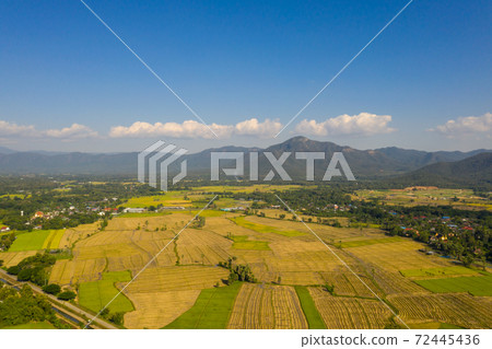 Aerial view at Mae On District, Chiang Mai. 72445436
