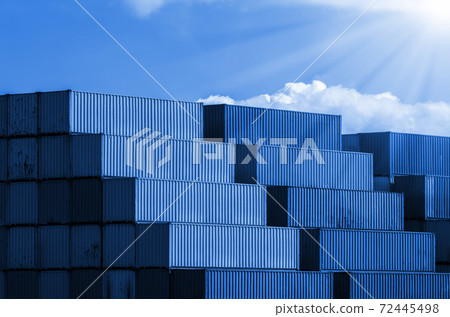 industrial port with containers. industrial port with containers. 72445498