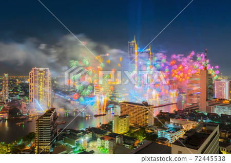 Bangkok city Happy new year. Bangkok city Happy new year. 72445538