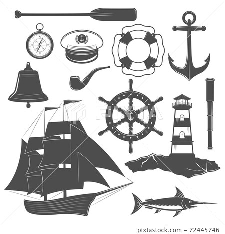 Nautical Icon Set Nautical Icon Set 72445746