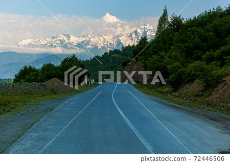 Ushguli village in the mountains 72446506