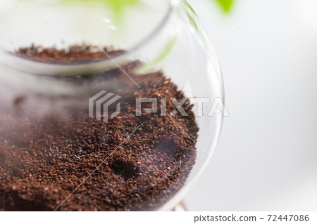 咖啡豆在咖啡虹吸管中設置 72447086