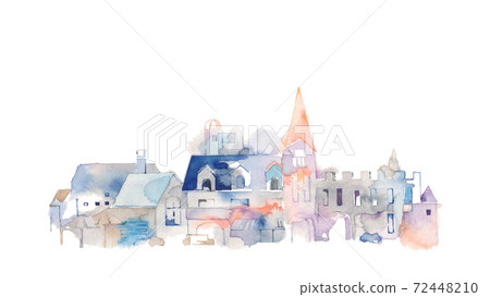 Romantic cityscape 72448210