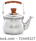 Metallic Teapot isolated on white background 72448327