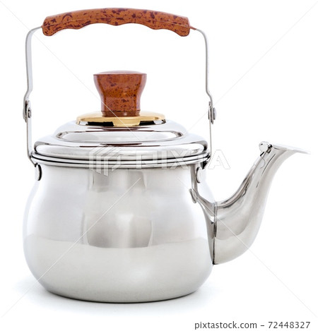 Metallic Teapot isolated on white background Metallic Teapot isolated on white background 72448327