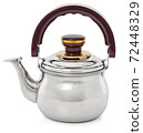 Metallic Teapot isolated on white background 72448329