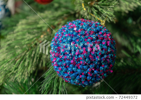 Classic blue for 2020 Toy ball on Christmas tree 72449372