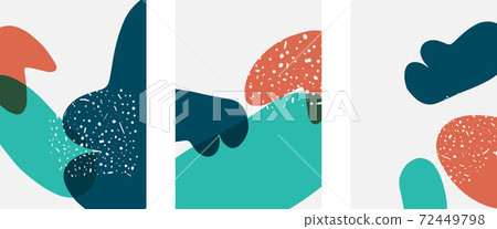 Hand drawn doodle shapes, wall art painting style, vector abstract background templates. A4 poster design or for covers, banners, flyers Hand drawn doodle shapes, wall art painting style, vector abstract background templates. A4 poster design or for covers, banners, flyers 72449798