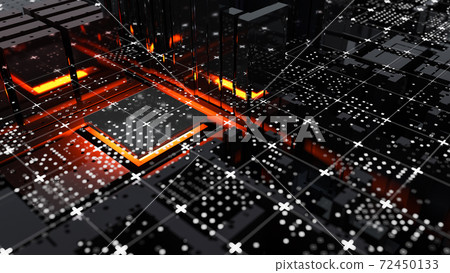 Abstract Central Computer Processors Concept. 3D illustration 72450133