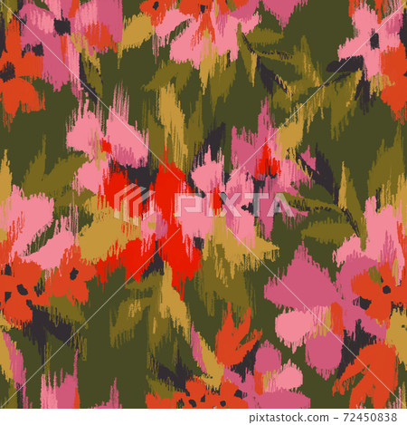 Seamless pattern with blurred flowers. Defocused floral background. 72450838