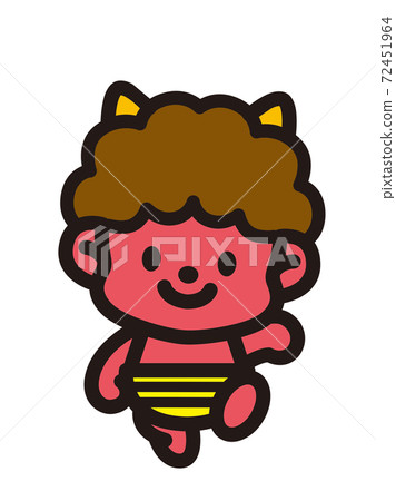 Cute red demon - Stock Illustration [72451964] - PIXTA