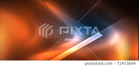 Neon geometric abstract background. Triangles with color glowing light effects in the dark. Vector illustration for covers, banners, flyers and posters and other Neon geometric abstract background. Triangles with color glowing light effects in the dark. Vector illustration for covers, banners, flyers and posters and other 72453694