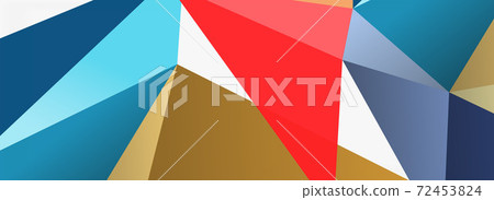 3d mosaic abstract backgrounds, low poly shape geometric design 72453824