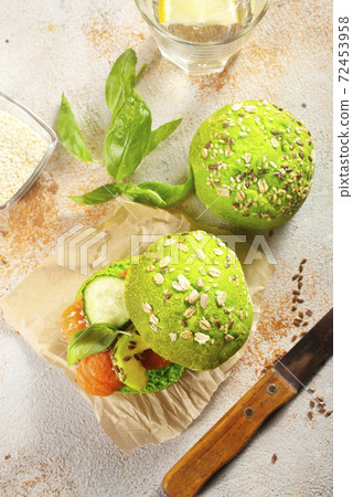 sandwiches with fish 72453958