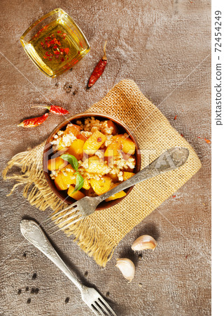 wheat porridge with pumpkin 72454249