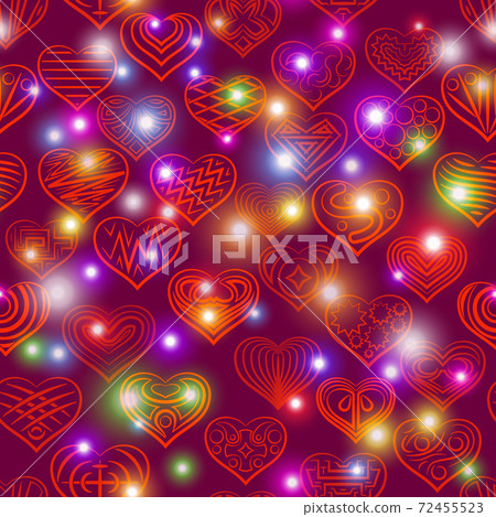 Seamless Background, Valentine Hearts Seamless Background, Valentine Hearts 72455523