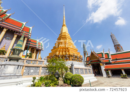 Temple of the Emerald Buddha or Wat Phra Kaew temple, Bangkok, Thailand 72457923