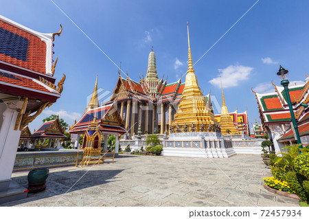 Temple of the Emerald Buddha or Wat Phra Kaew temple, Bangkok, Thailand Temple of the Emerald Buddha or Wat Phra Kaew temple, Bangkok, Thailand 72457934