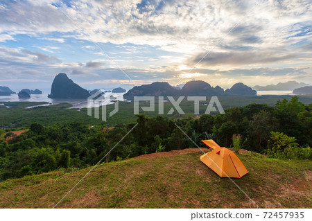 Beautiful view point at Samet Nang She, Phang-Nga Province, Thailand 72457935