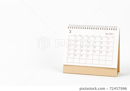 March month, Calendar desk 2021 for organizer to planning and reminder on white background. Business planning appointment meeting concept March month, Calendar desk 2021 for organizer to planning and reminder on white background. Business planning appointment meeting concept 72457996
