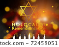 International holocaust remembrance day, star of david on dark background 72458051