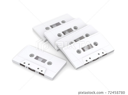 mockup audio music retro cassette tapes , 3d rendering 72458780