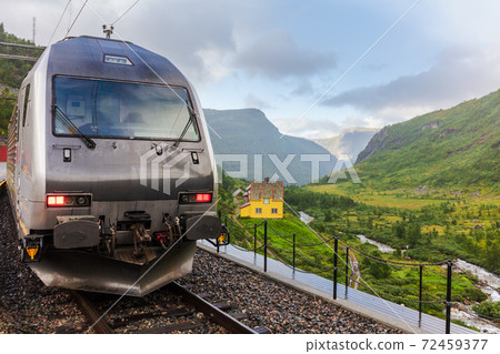 train in mountains of Norway 72459377