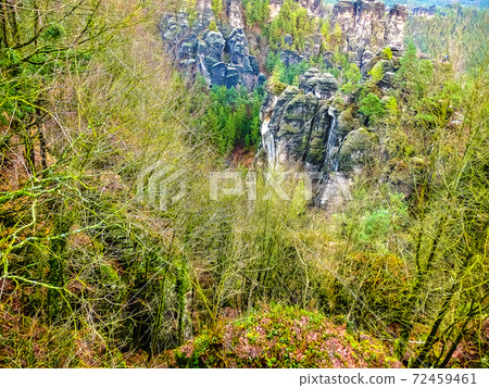 Saxony park in Germany with stones Saxony park in Germany with stones 72459461