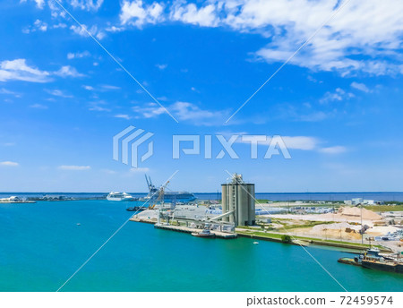 Cape Canaveral, USA. The arial view of port Canaveral from cruise ship Cape Canaveral, USA. The arial view of port Canaveral from cruise ship 72459574