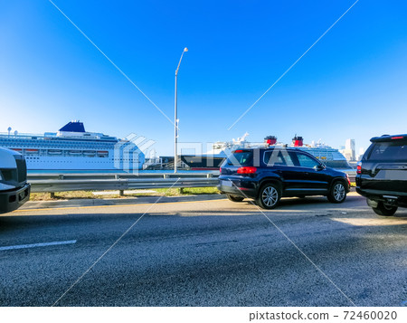 Port of Miami with the city of Miami in the background Port of Miami with the city of Miami in the background 72460020