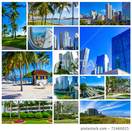 Collage about Miami, Florida, United States of America Collage about Miami, Florida, United States of America 72460025