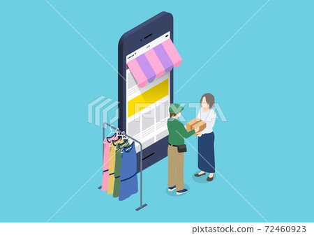 Illustration material for mail order, online shopping, and online stores Illustration material for mail order, online shopping, and online stores 72460923