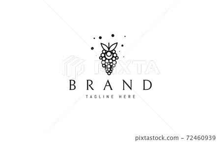 Vector logo on which an abstract image of a bunch of grapes. 72460939