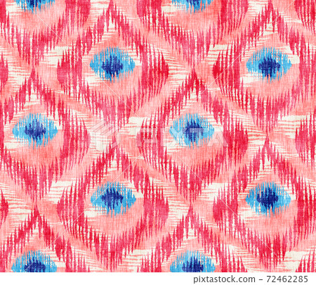 Vector seamless pattern in ikat style - Stock Illustration [72462285 ...