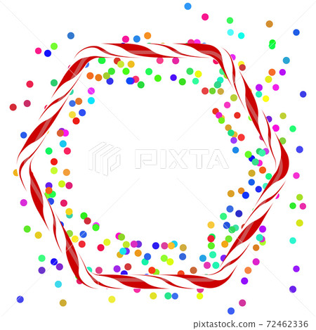 Colorful Confetti Icon Isolated on White Background 72462336