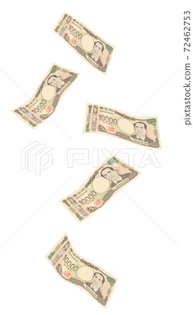 新的10,000日元鈔票的圖像插圖 72462753