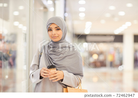 Portrait of Young Middle-Eastern Woman in Shopping Mall Portrait of Young Middle-Eastern Woman in Shopping Mall 72462947