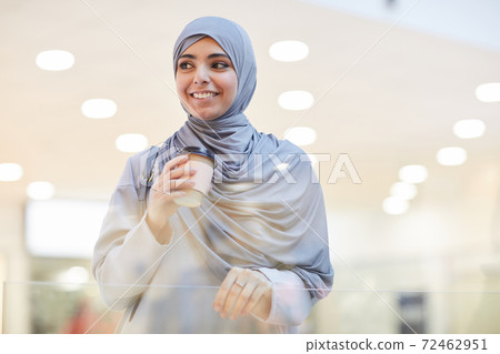 Young Middle-Eastern Woman in Shopping Mall Young Middle-Eastern Woman in Shopping Mall 72462951