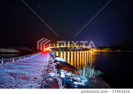 Night View of Bridge to Sommaroy, Troms og Finnmark, Norway Night View of Bridge to Sommaroy, Troms og Finnmark, Norway 72463926