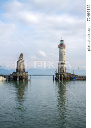 Port Entrance to Lindau Harbour, Bavaria, Germany 72464161