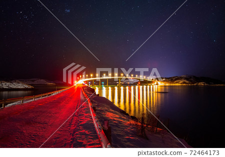 Night View of Bridge to Sommaroy, Troms og Finnmark, Norway Night View of Bridge to Sommaroy, Troms og Finnmark, Norway 72464173