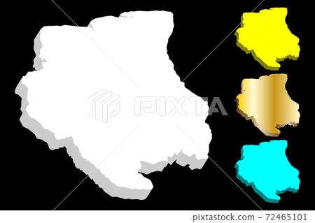 3D map of Suriname 72465101
