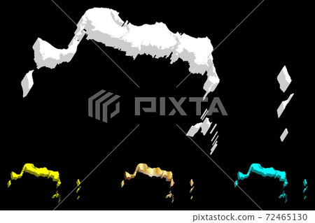 3D map of Turks and Caicos Islands 3D map of Turks and Caicos Islands 72465130