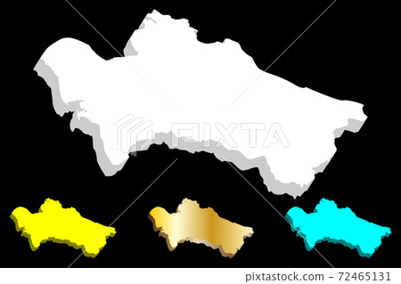 3D map of Turkmenistan 3D map of Turkmenistan 72465131
