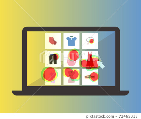heatmap shows user behavior for online shopping vector heatmap shows user behavior for online shopping vector 72465315